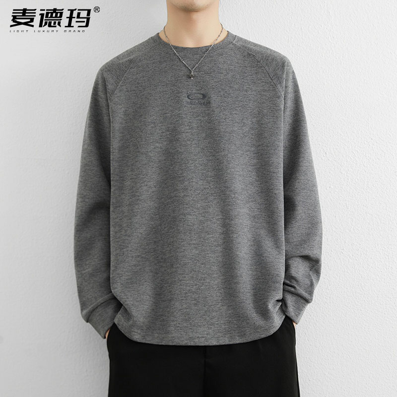 德绒男士圆领卫衣秋冬新款宽松