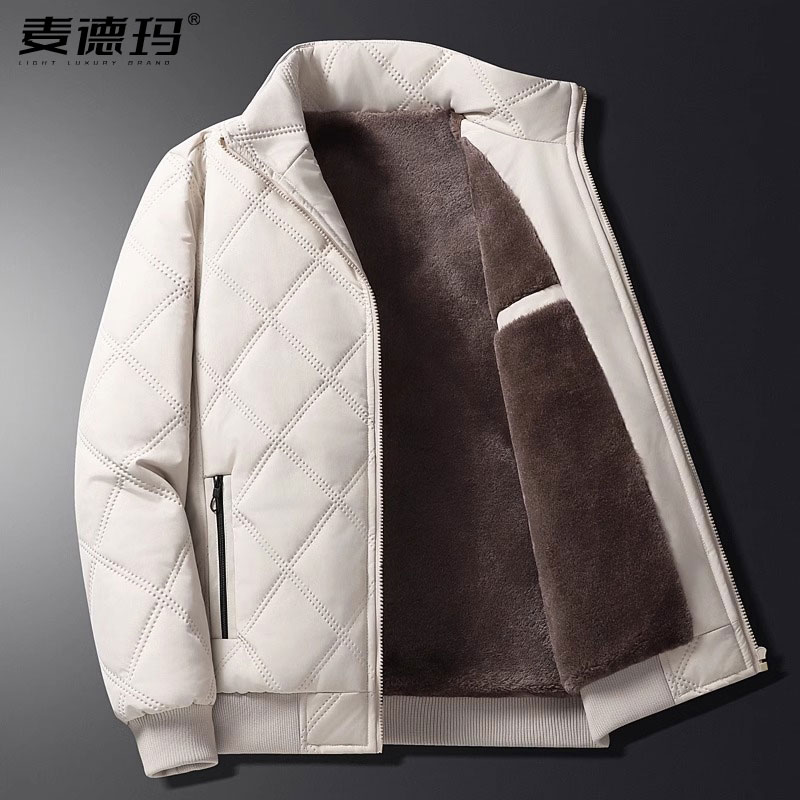 加绒厚外套男立领防风棉服夹克