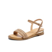 33码 百丽一字带凉鞋 女2025夏新商场同款 水钻面凉鞋 3CQ36BL5