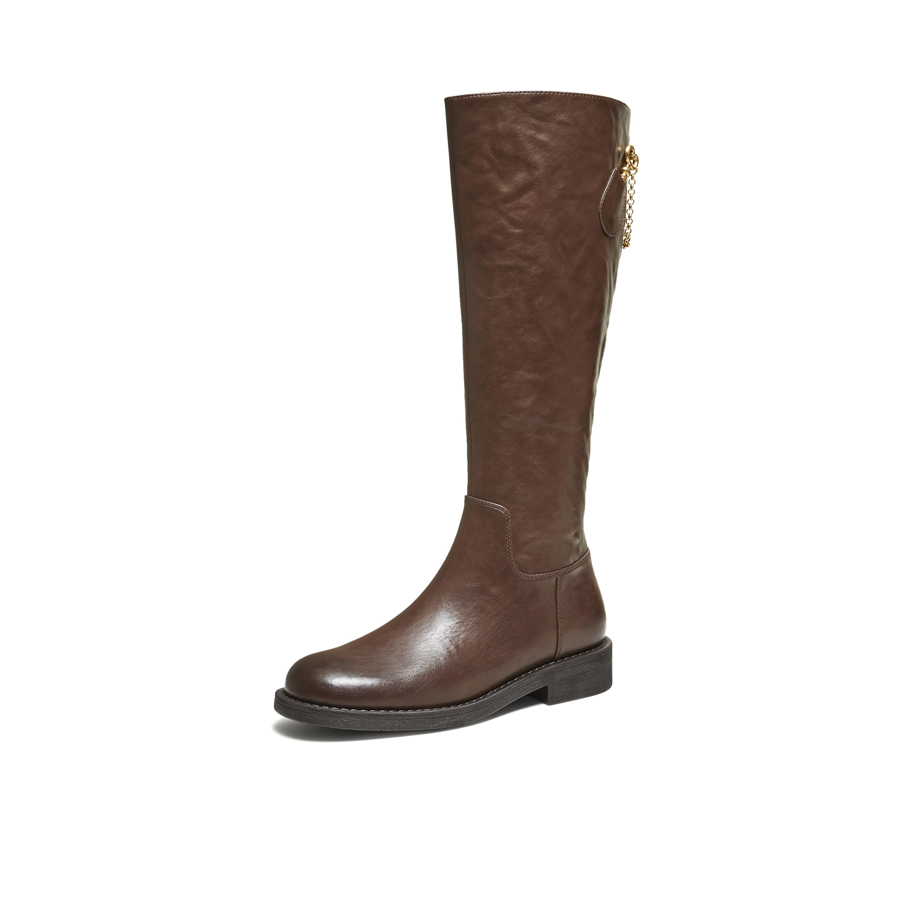 他她冬百搭时尚简约女骑士靴