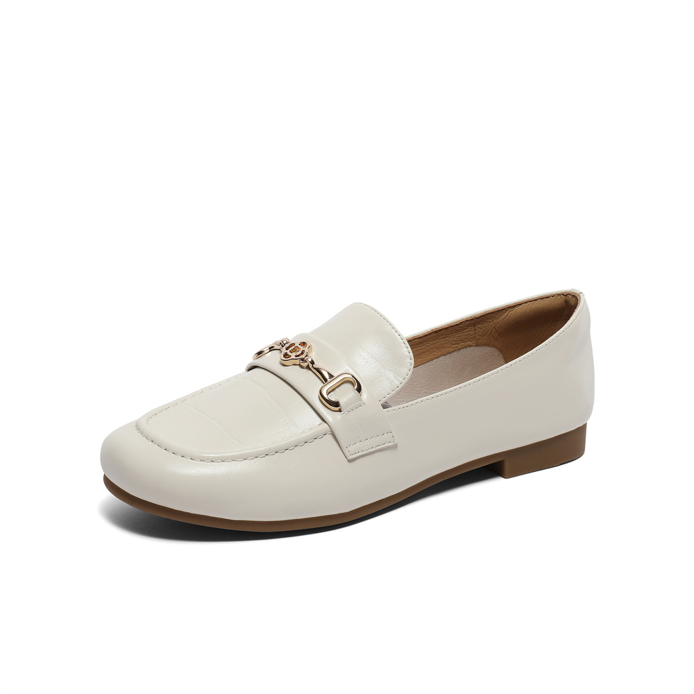 森达34码女鞋马衔扣气质乐福鞋