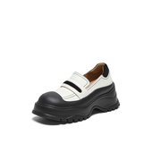 百搭乐福鞋 女31959AM4 时尚 撞色复古皮鞋 35码 妙丽2024春新款