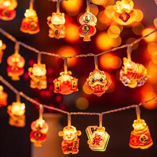 春节氛围灯高级感阳台串串彩灯新年装饰灯2026过年气氛灯福字灯笼