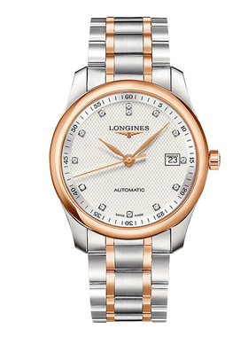 瑞士Longines浪琴名匠系列18k金自动机械钢带男手表L2.793.5.77.7