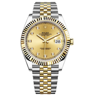 瑞士劳力士ROLEX男表日志型系列41mm自动机械18k金镶钻商务腕表