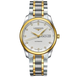 瑞士浪琴18K金男手表名匠系列镶钻机械男士腕表 L2.755.5.77.7