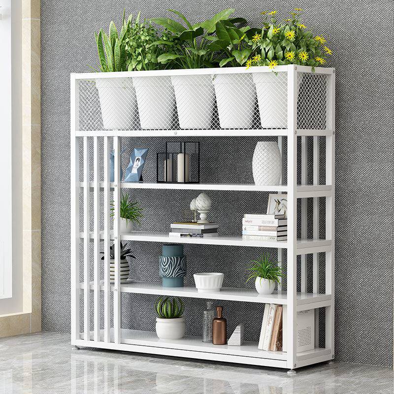 新品铁艺隔断置物架室内书架花架子办公室简约屏风隔断网红绿萝装