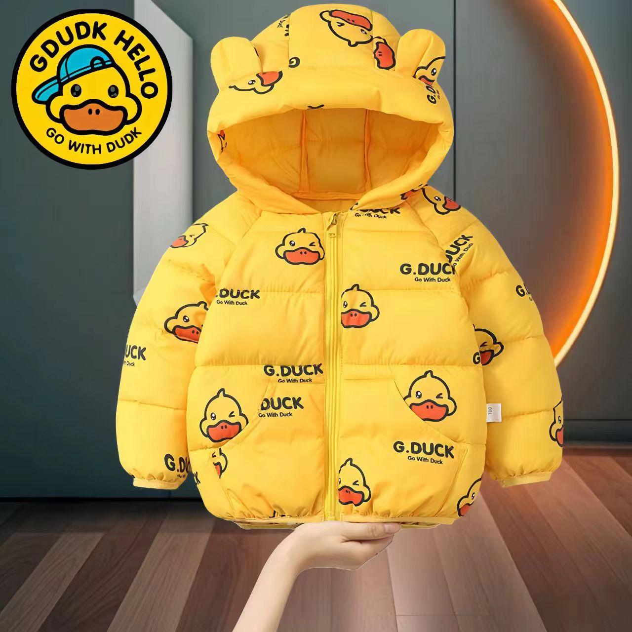 儿童秋冬款羽绒棉服连帽轻薄款