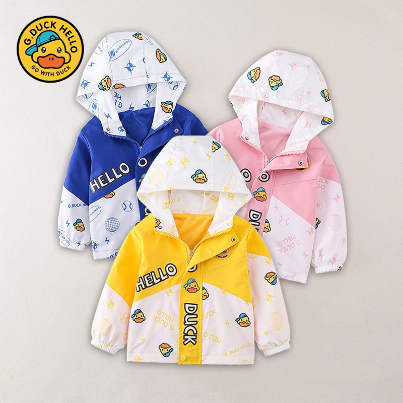 2025新款小黄鸭儿童外套春秋装双