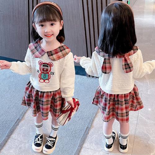 小黄鸭布咚女童春秋连衣裙公主袖