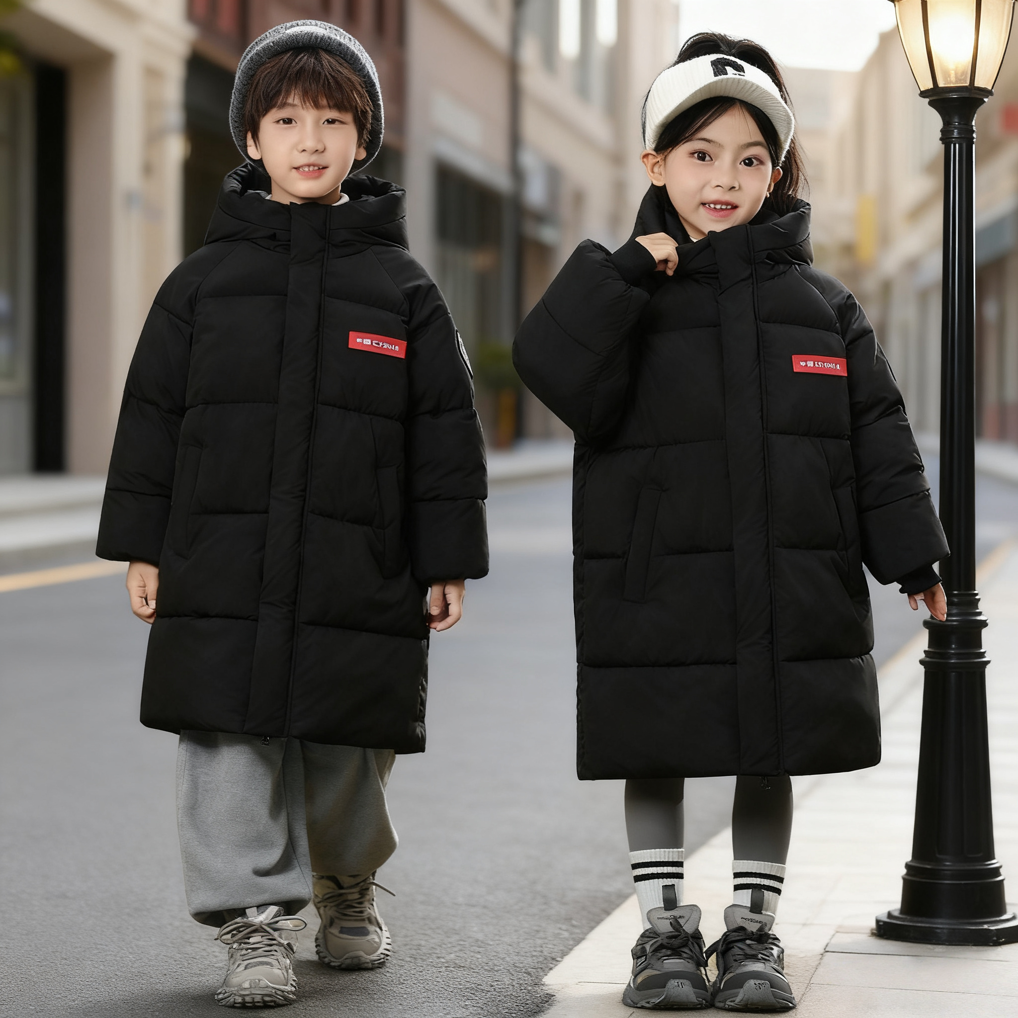 2025新款连帽羽绒棉服加厚中长款