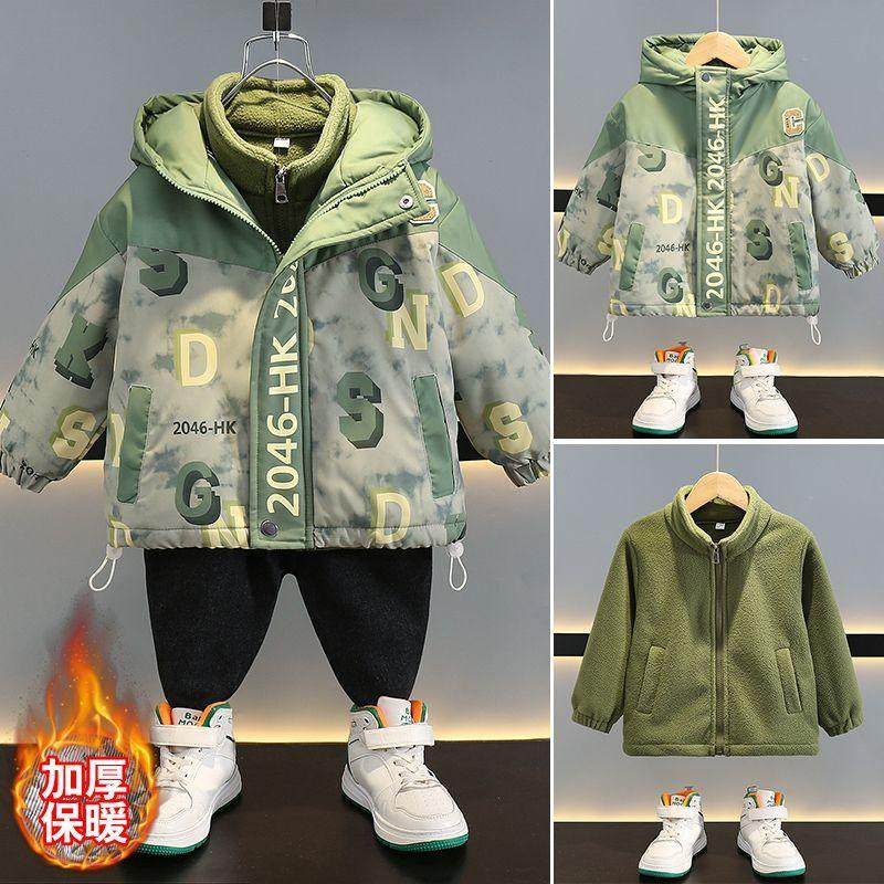 小黄鸭男童外套连帽秋冬新款三合一夹棉可拆卸冲锋衣防风两件套潮,童装/婴儿装/亲子装,棉袄/棉服,淘宝优惠券,粉丝福利购,淘宝优惠卷