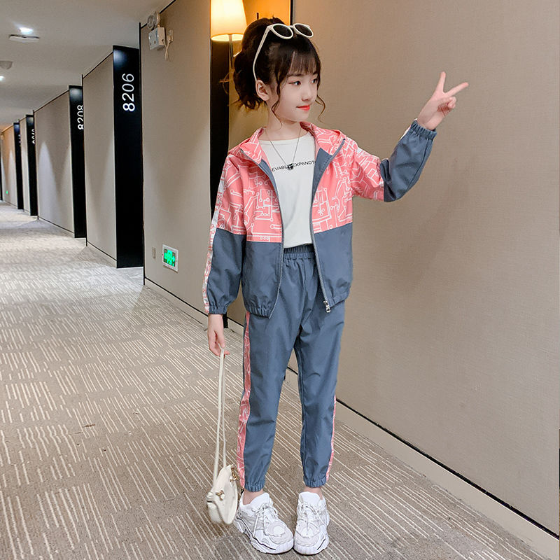 女童春秋套装网红洋气儿童两件套