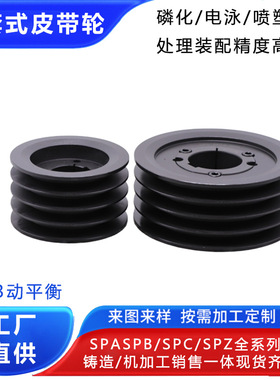欧标锥套皮带轮大全B型6槽快拆易安装SPB236-6-3535胀紧套皮带轮