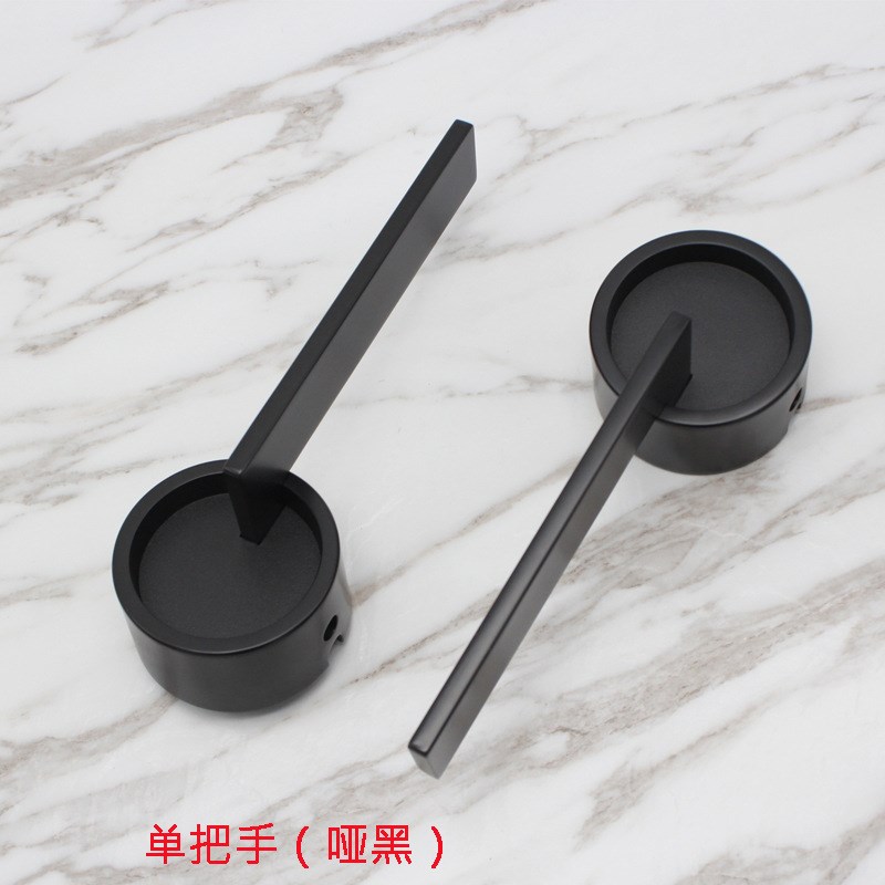 室内门简约圆形把手分体锁 酒店卧室房门锁卫生间锌合金黑色门锁