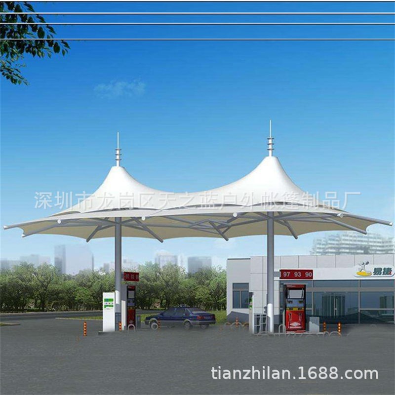 膜结构车棚汽车停车棚家用电动车棚户外遮阳张拉膜看台棚景观雨棚