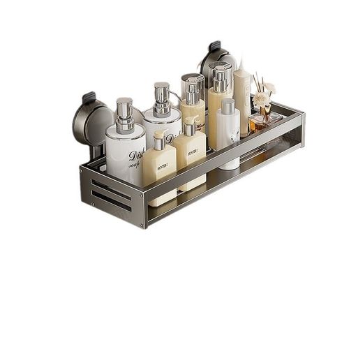 浴室吸盘置物架毛巾架一体卫生间免打孔壁挂墙上洗漱台厕所收纳架