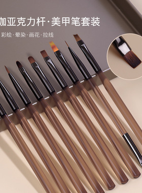 美甲笔刷万能笔双头笔法式笔专业彩绘拉线笔晕染渐变法式光疗笔