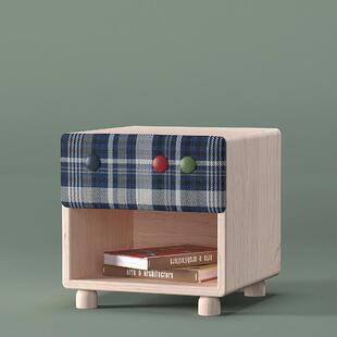 ONFO儿童房家具实木床头柜宝宝卧室床边柜储物柜抽屉柜收纳柜