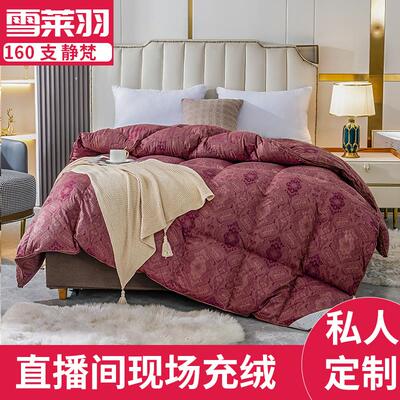 雪莱羽 羽绒被壳自充绒半成品防绒高支高密全棉羽绒被壳九成品