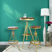 北欧简约铁艺吧凳升降高脚吧台椅家用餐椅前台椅子凳子休闲酒吧椅