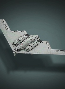 积木玩家MOCB2隐形轰炸机1:70模型拼插积木飞机套装益智摆件玩具