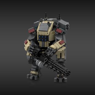 积木玩家MOC泰坦陨落2中的军团机器人战甲机甲高砖高德斯组装玩具
