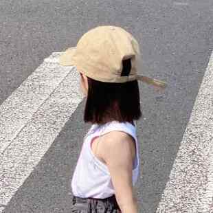 假发帽子一体儿童 女短发时尚潮流修脸百搭鸭舌帽波波头齐肩短发