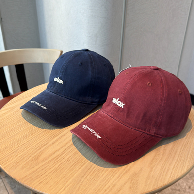 新款韩版字母刺绣relax棒球帽子