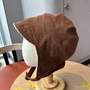 25新款 双面戴护耳飞行帽男秋冬骑行防风保暖羊羔绒大头围雷锋帽女