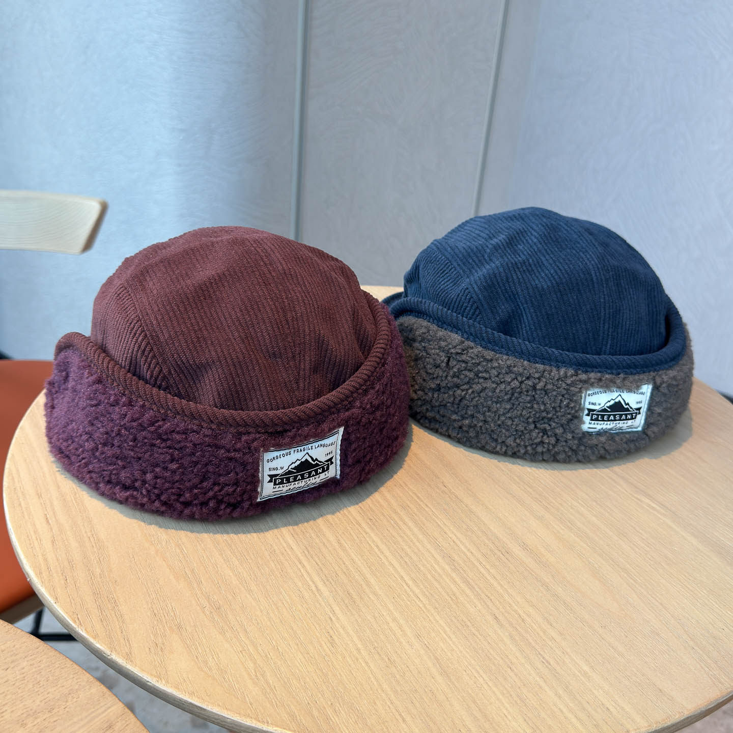 新款两种戴法灯芯绒单层透气雷锋帽子男女秋冬加绒护耳保暖飞行帽