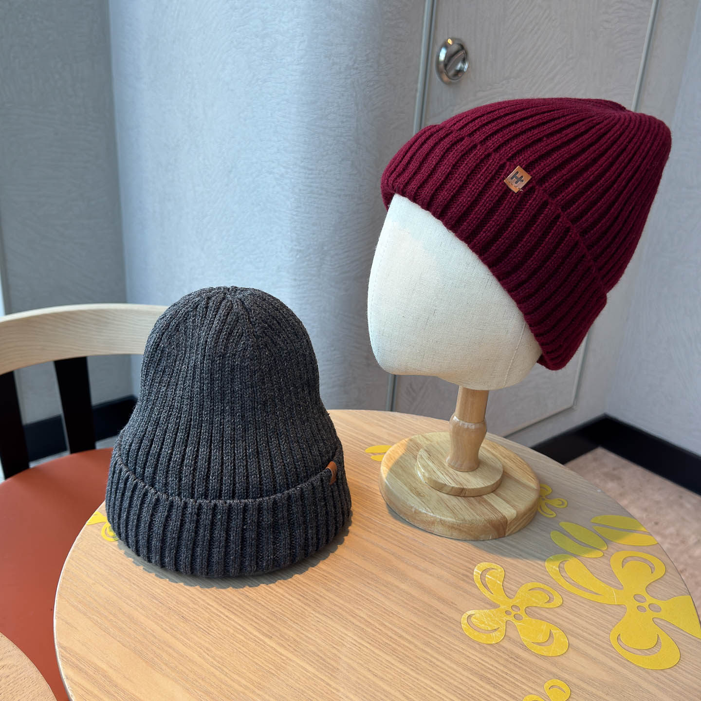 25新款内里加绒保暖针织帽子男女加厚护耳毛线帽简约纯色套头冷帽