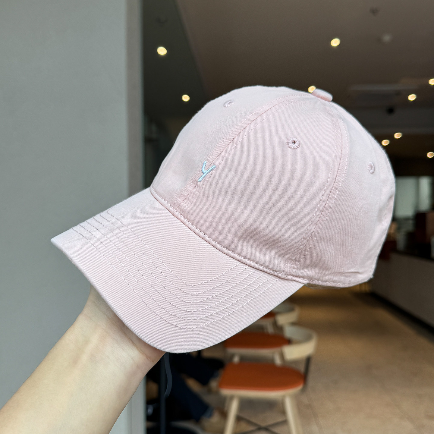 韩版ins简约百搭时尚鸭舌帽子女春夏纯棉小字母刺绣遮阳棒球帽男