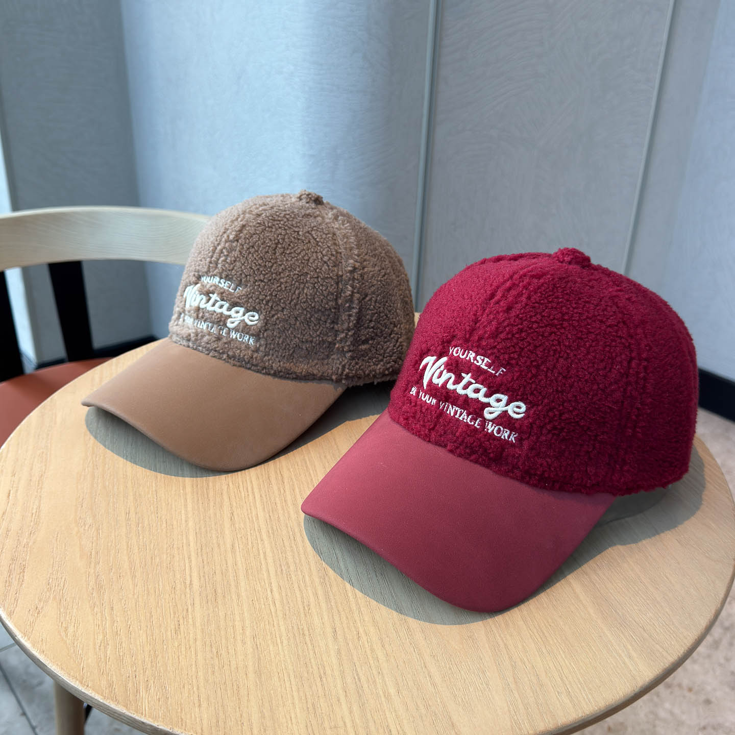 秋冬季新款羊羔毛皮U棒球帽子女