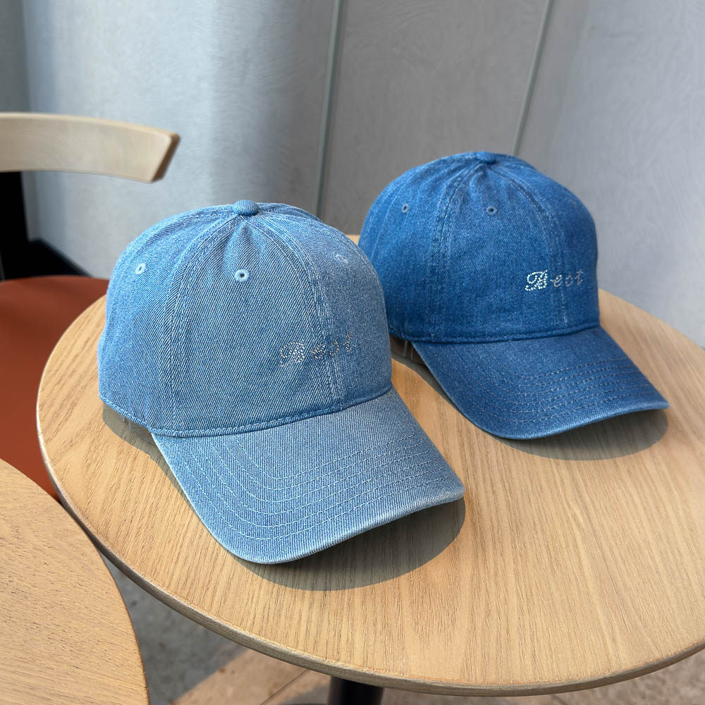 美式复古牛仔布水钻字母棒球帽男士深顶大头围潮搭显脸小遮阳帽女,服饰配件/皮带/帽子/围巾,帽子,淘宝优惠券,粉丝福利购,淘宝优惠卷