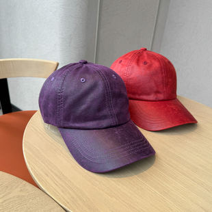 新款PU皮复古大头围加深棒球帽子女大脸显脸小秋冬潮牌鸭舌帽男