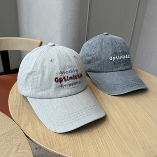 美式复古字母刺绣软顶棒球帽子男女韩系百搭显脸小青年秋冬鸭舌帽