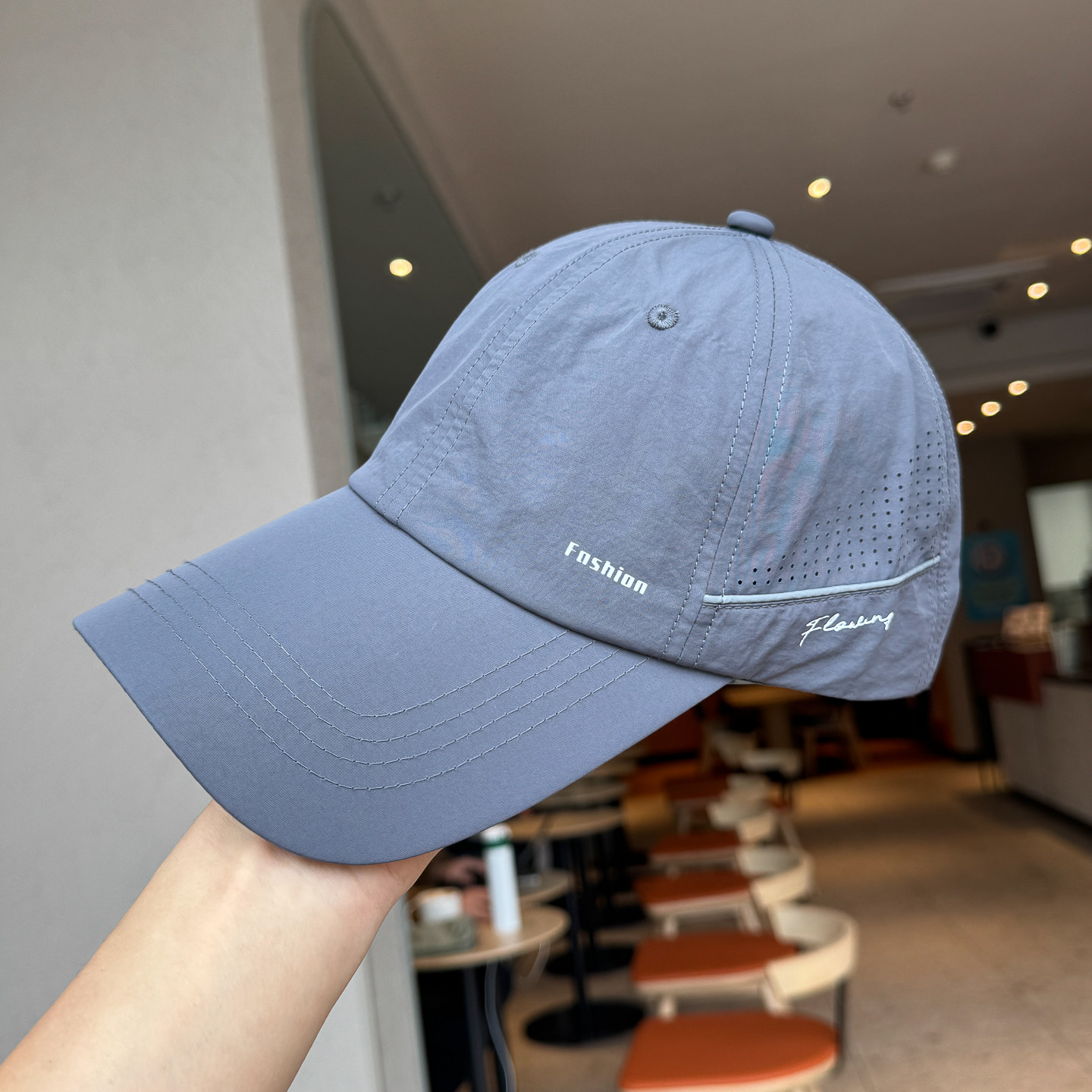 新款户外网眼透气加长檐速干棒球帽子男女夏季出游跑步遮阳鸭舌帽