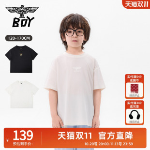 BOY童装26夏新款薄款短袖T恤 潮牌男童女童宽松嘻哈街头风上衣