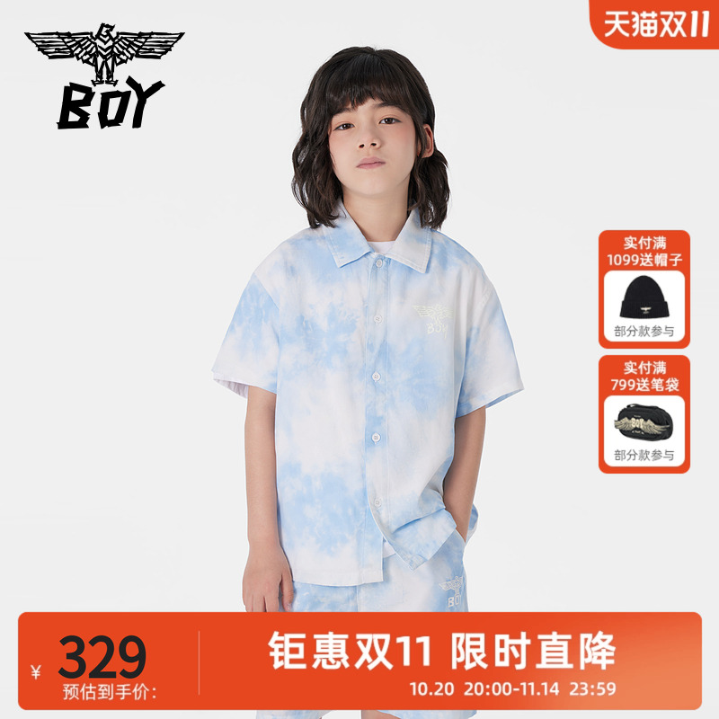扎染短袖衬衫BOYJunior休闲