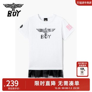 logo印花男女童短袖 儿童夏柔软亲肤时尚 BOY童装 t恤 SALE