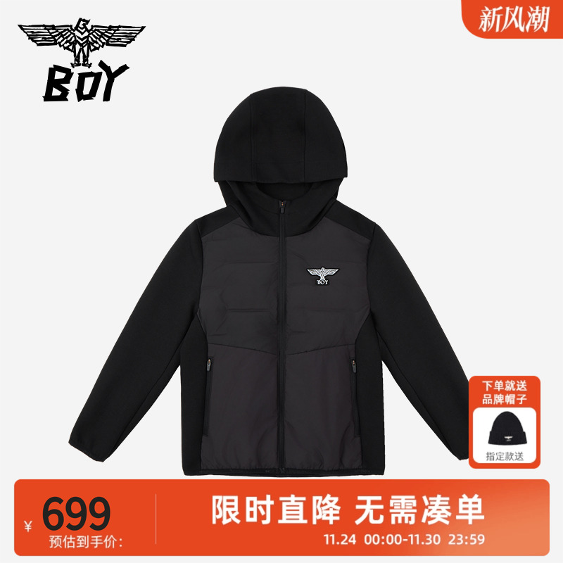BOY童装25秋冬新款儿童羽绒服时尚潮流外套男童女童中大童K28007
