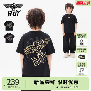 短袖 BOY 童装 26春夏新品 潮牌印花上衣 T恤男女童款