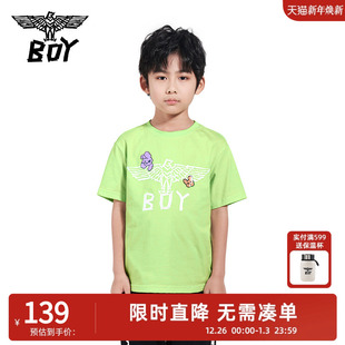 K01903 T恤兔子字母印花夏季 BOY童装 男女童针织短袖