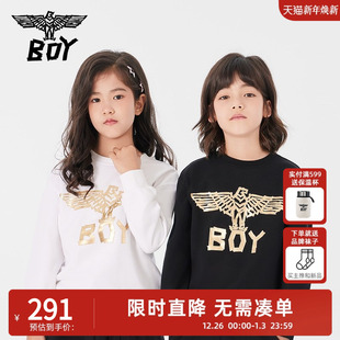 柔软老鹰烫金印花潮流长袖 儿童圆领卫衣 春秋款 BOY童装