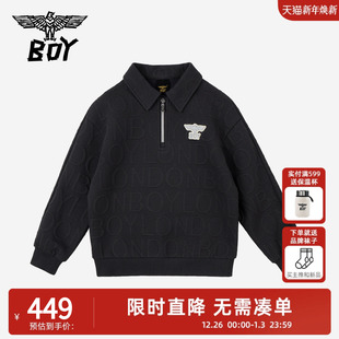 运动衫 半拉链卫衣POLO领长袖 儿童上衣男女童 2025秋冬新款 BOY童装