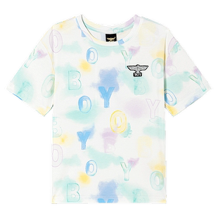 BOY童装 儿童夏季彩印百搭防晒凉感短袖针织T恤男童女童