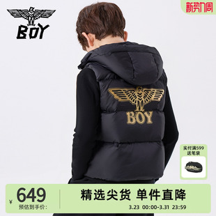 潮流休闲上衣男童女童 儿童羽绒马甲背心时尚 BOY童装 25秋冬新款