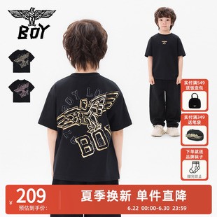 BOY 童装26春夏新品短袖T恤男女童款潮牌印花上衣
