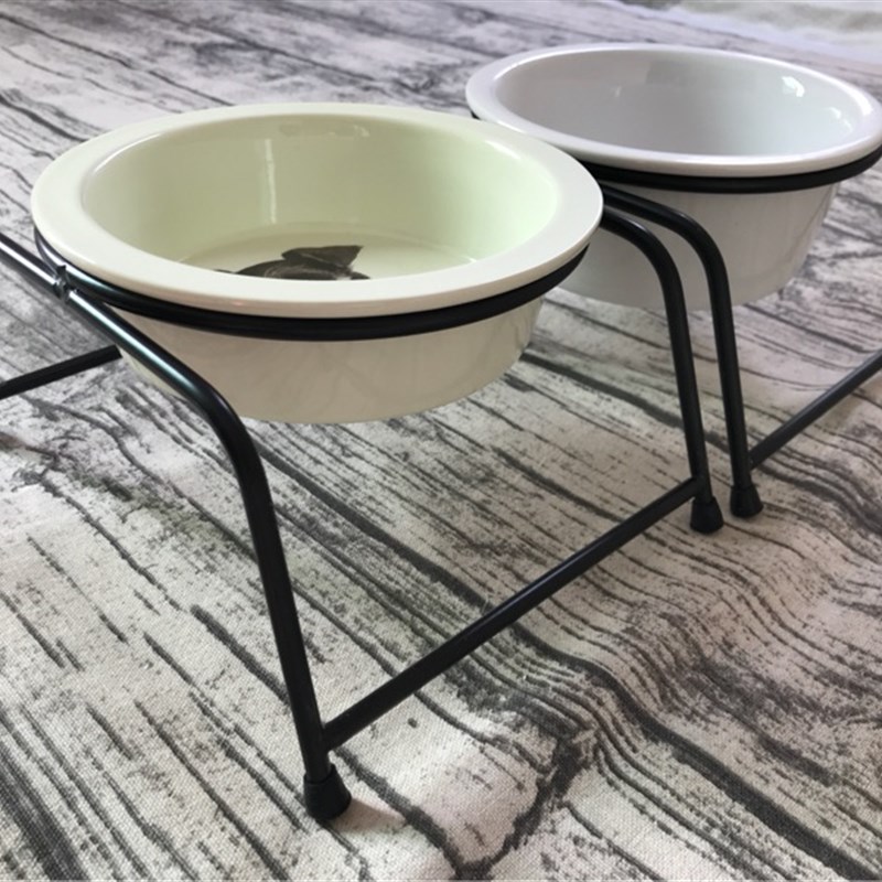 萌兽猫碗狗碗架防滑猫盆狗盆宠物碗陶瓷用品狗狗单碗高架食水粮碗